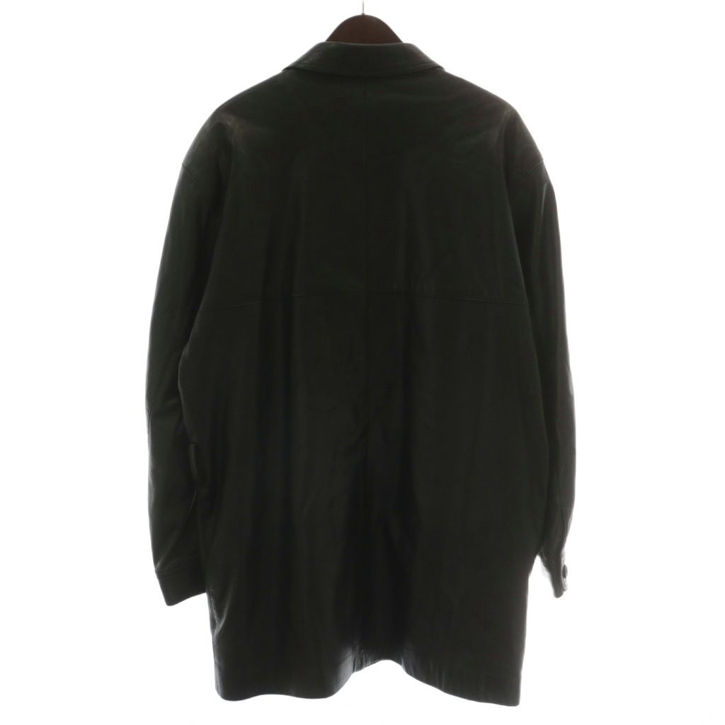 スワヴァ SWAVA レザージャケット コート アウター ステン 裏地ウール ミドル ジップアップ ベルト 40 102cm 黒 ブラック XZ GY01