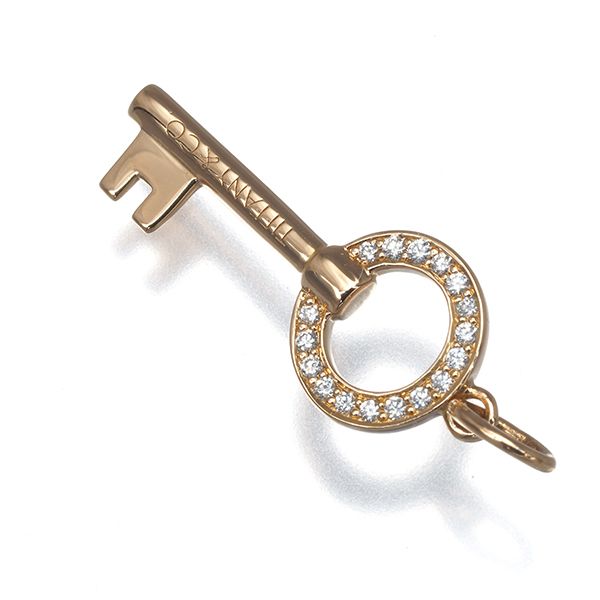 ティファニー ペンダントトップ ダイヤ ダイヤモンド モダンキー オープンラウンド チャーム K 18 PG 179898