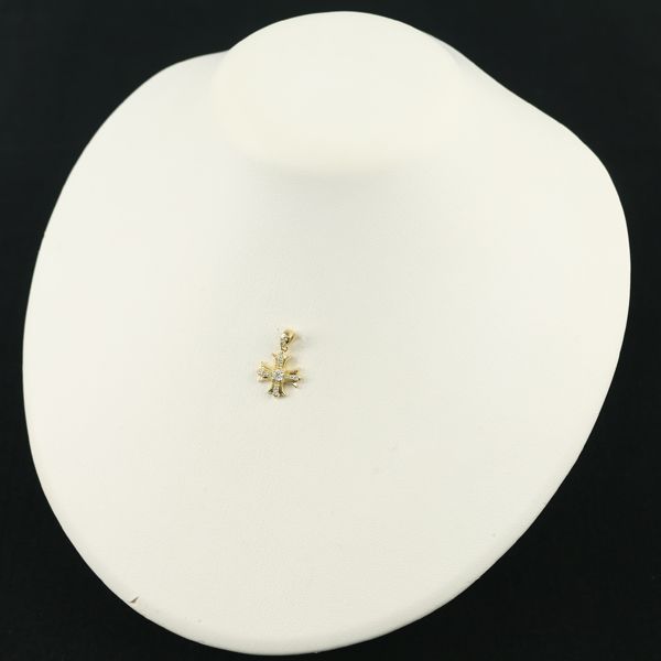 レガリア K18YG ダイヤモンド ペンダントトップ ゆきざき ペンダントトップ ダイヤ ダイヤモンド 0.12ct/0.08ct