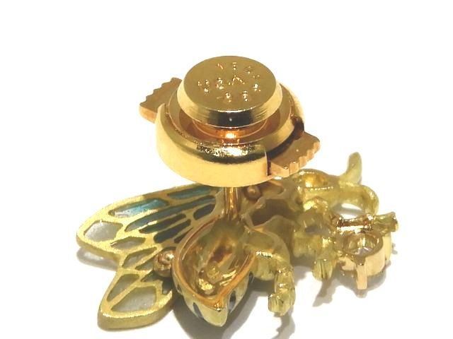 ニックスファクトリー レディース ピンブローチ 中嶋邦夫 K 18 YG ダイヤモンド0.1 ct エマイユ 蜂 ビー デザイン ジュエリー 7
