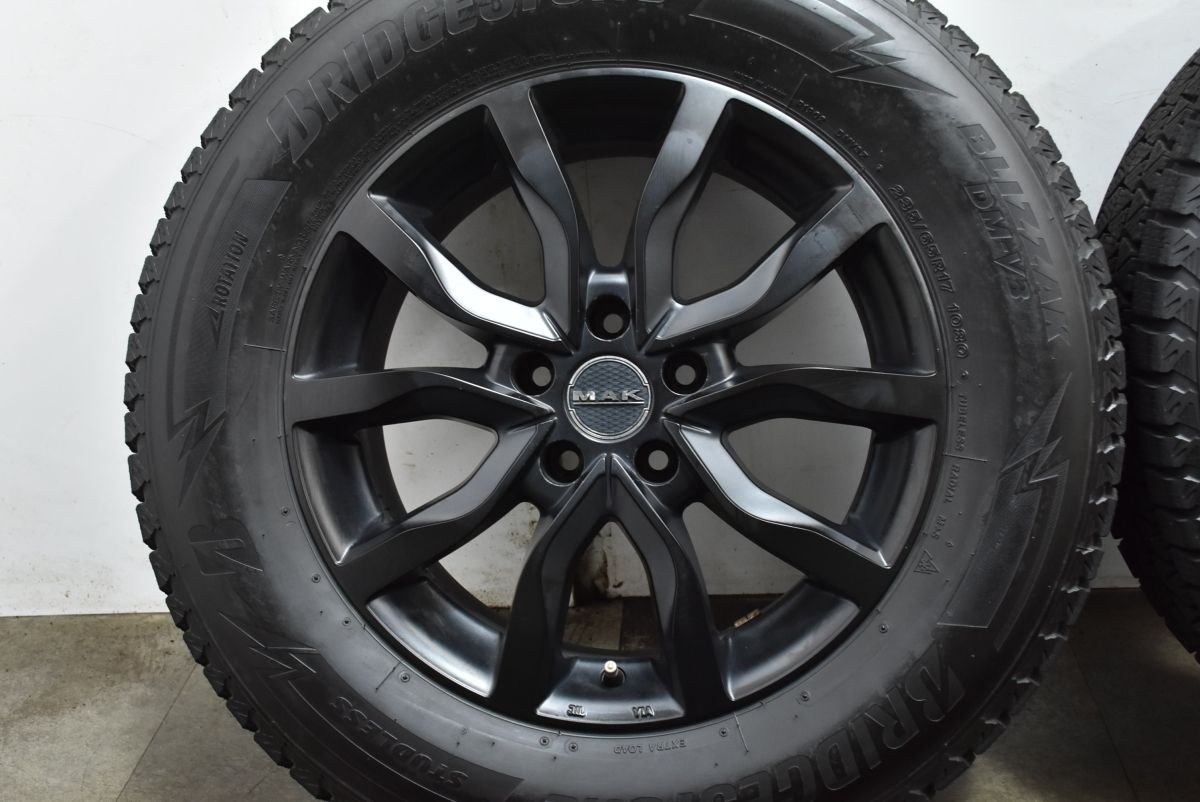  バリ溝 MAK ケルン 17 in 7 J 38 PCD 114 3 ブリヂストン ブリザック DM V 235 65 R ダッジ ナイトロ スタッドレス 交換用 17インチ タイヤ ホイールセット