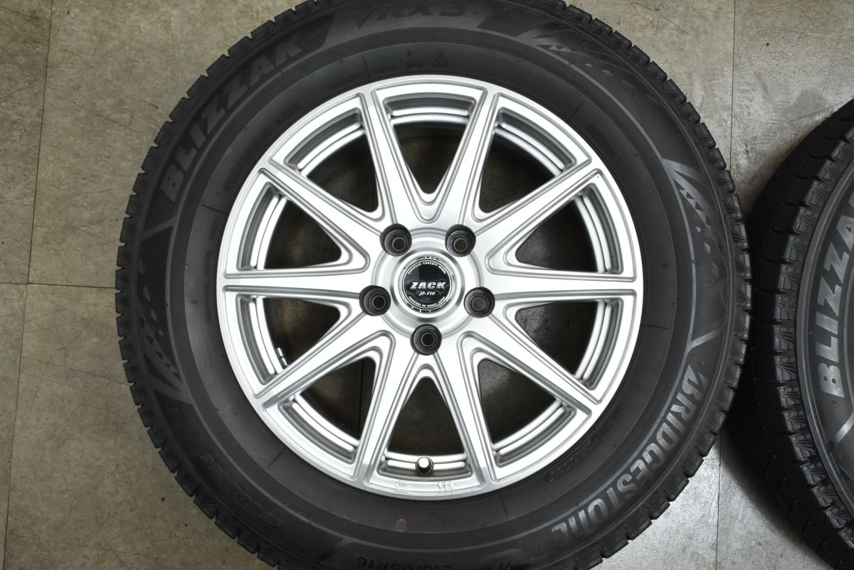  バリ溝 ザック 16 in 6 5 J 38 PCD 114 3 ブリヂストン ブリザック VRX 215 65 R アルファード カローラクロス エクストレイル 可 16インチ タイヤ ホイールセット