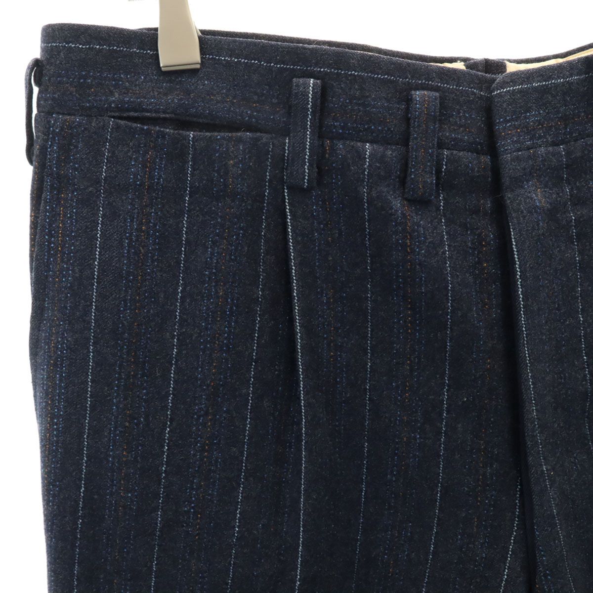 60s 70s ヴィンテージ ストライプ柄 スラックスパンツ ネイビー TALON