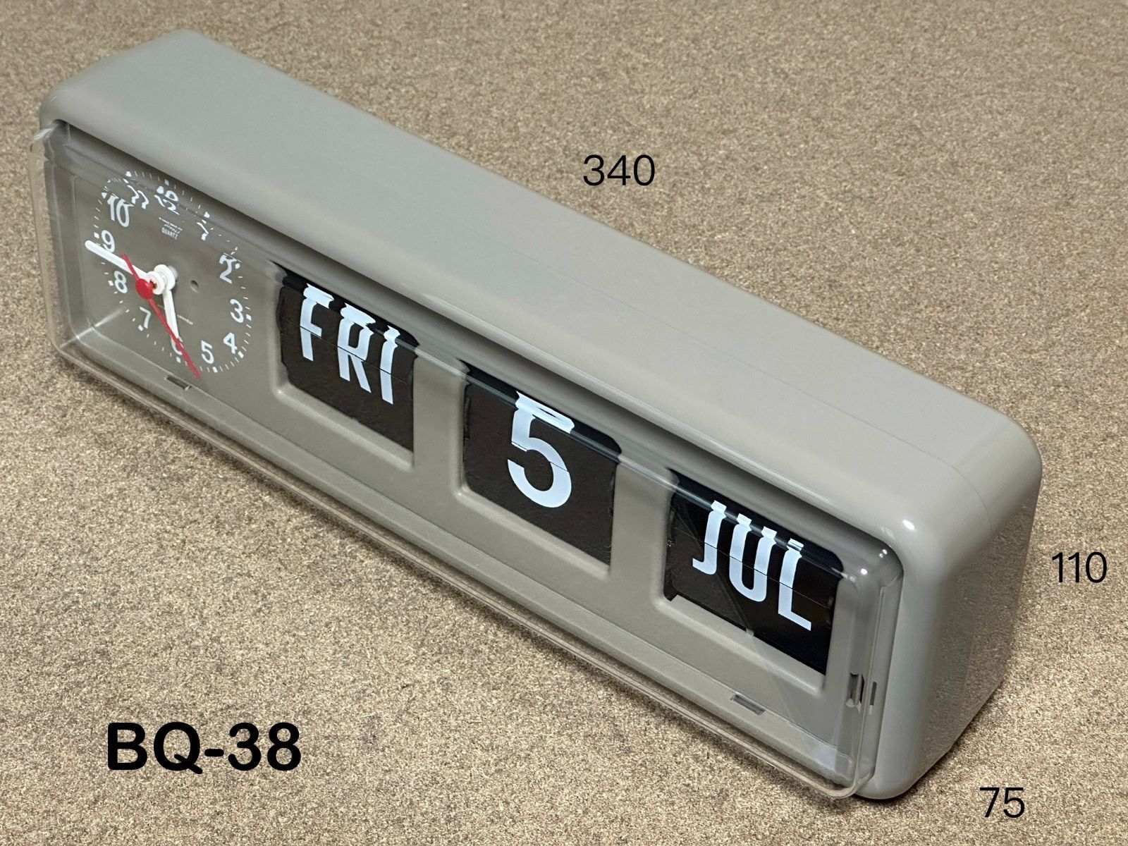 TWEMCO (トゥエンコ) BQ-38 グレー 置き掛け兼用時計 ドイツの動き