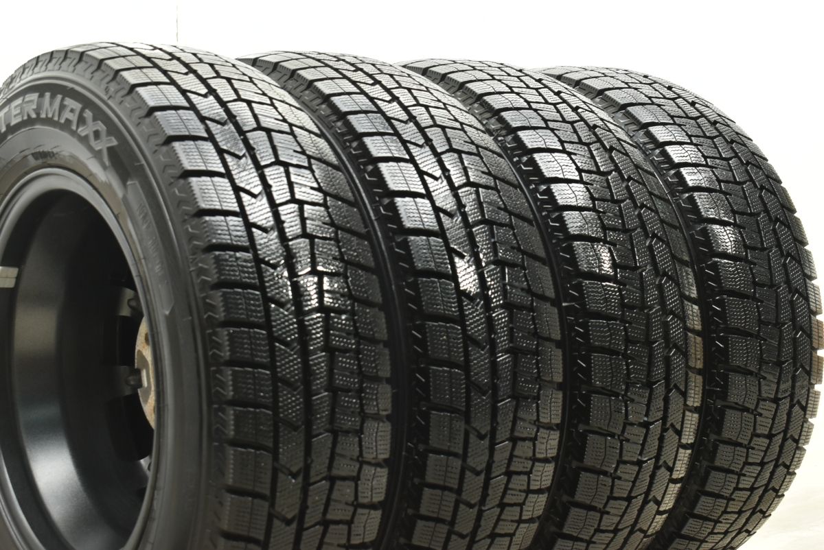  バリ溝 SR 14 in 5 J 38 PCD 100 ダンロップ ウィンターマックス WM 02 185 70 R カローラフィールダー アクア ノート フィット 14インチ タイヤ ホイールセット