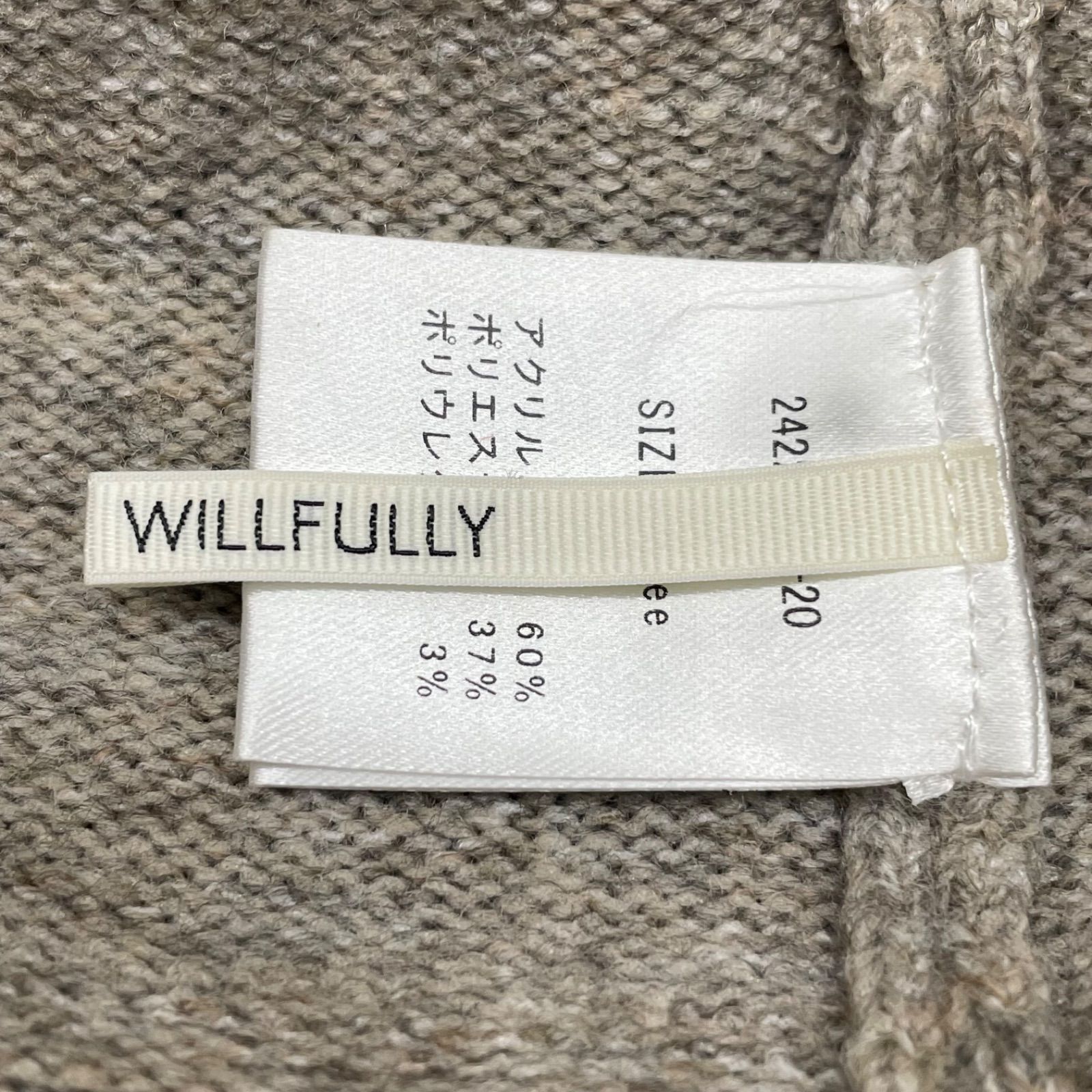新品 未使用 タグ付き willfully ウィルフリー ニットワンピース 