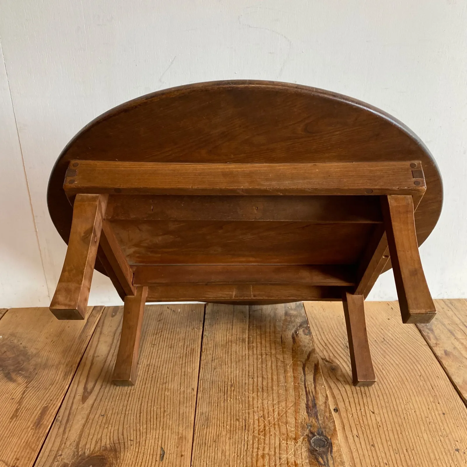 昭和レトロ ちゃぶ台 丸テーブル 折りたたみ式 ローテーブル 古家具 座