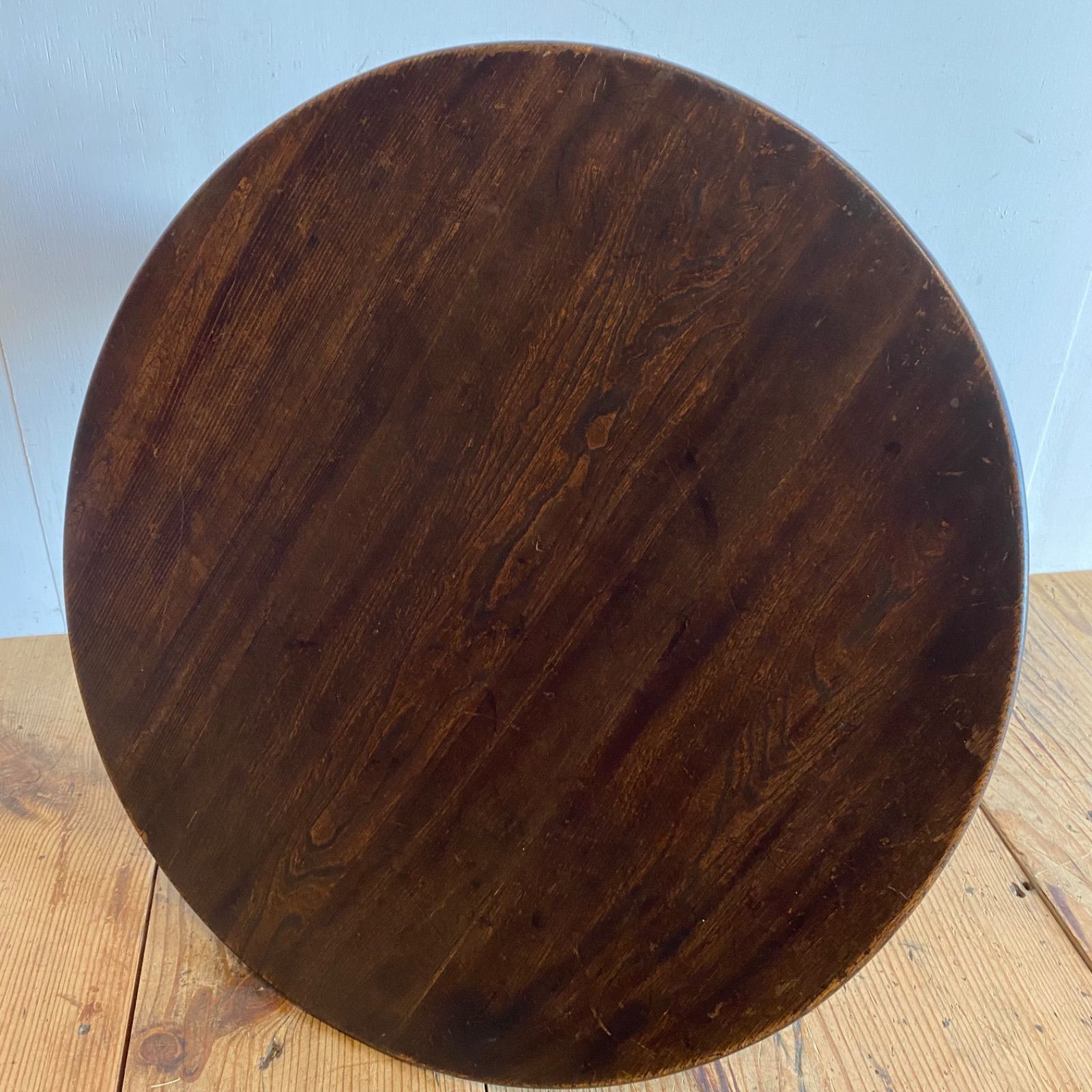 昭和レトロ ちゃぶ台 丸テーブル 折りたたみ式 ローテーブル 古家具 座