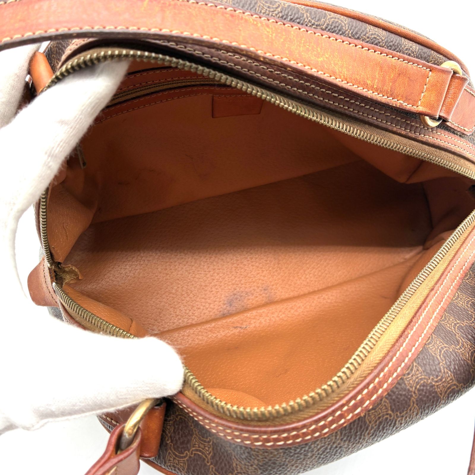 正規品 CELINE セリーヌ ハンドバッグ マカダム ドーム型 トリオンフ