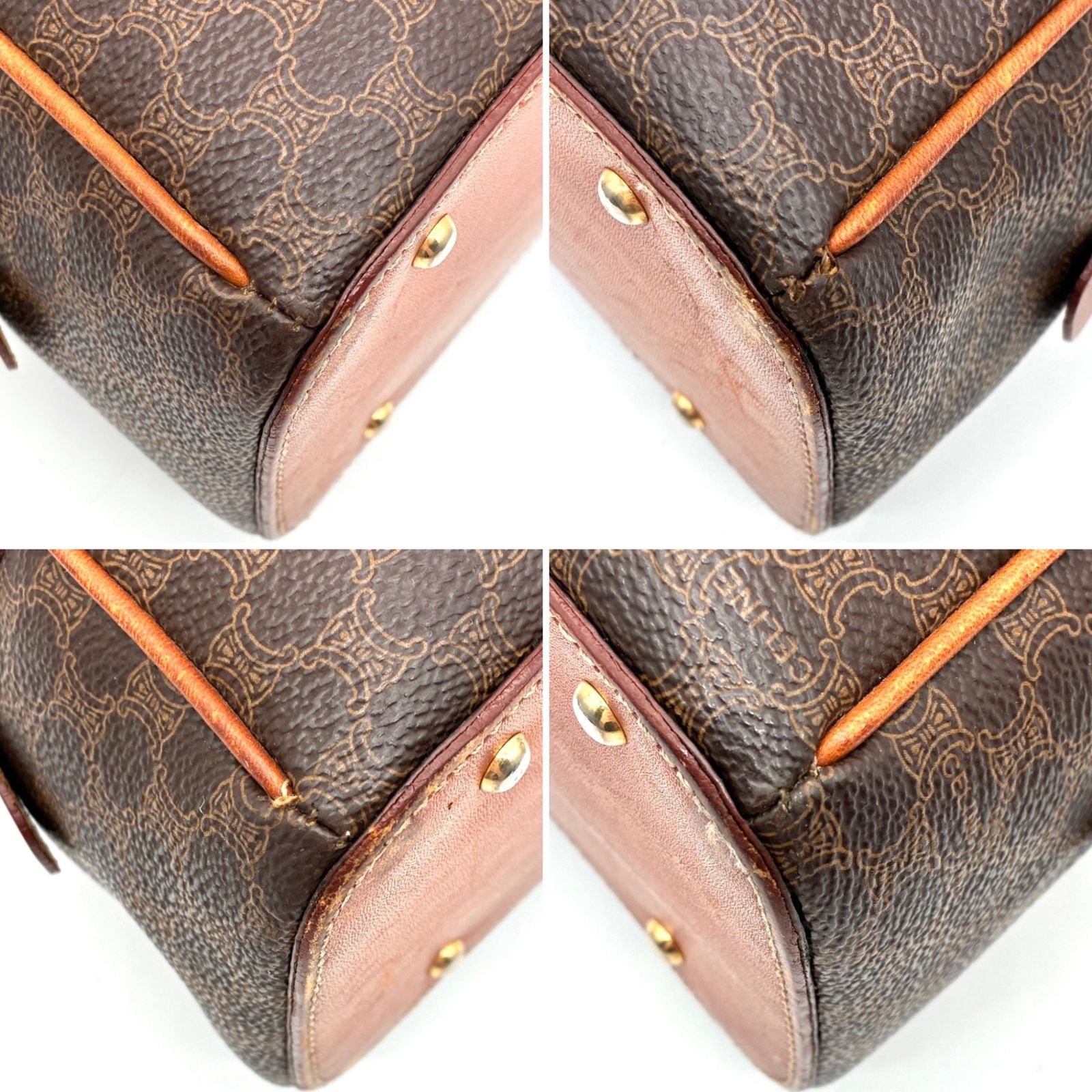 正規品 CELINE セリーヌ ハンドバッグ マカダム ドーム型 トリオンフ