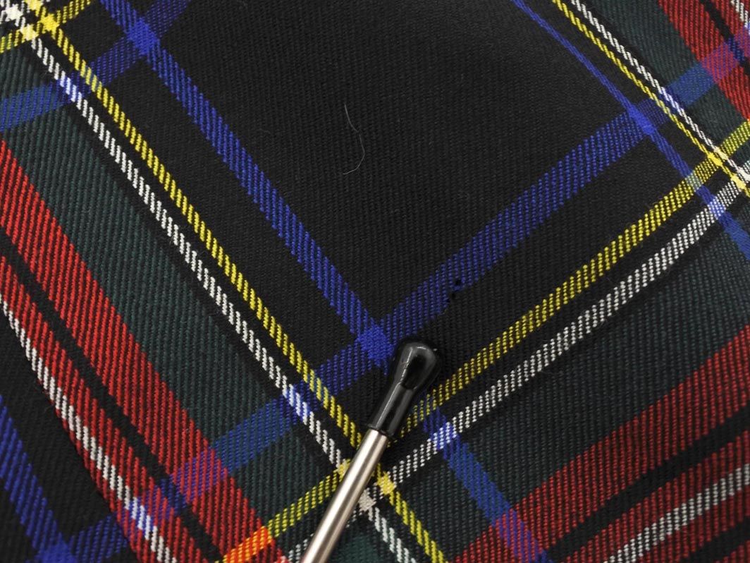 YORKLAND ヨークランド ウール100% チェック ノースリーブ ワンピース