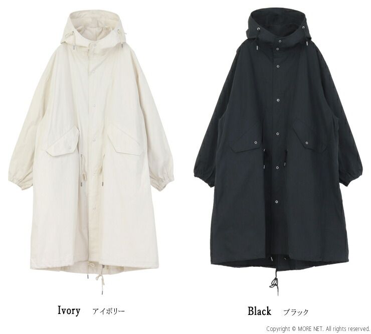 マノン MANON コットンナイロンフードコート MNN-CT-048 モッズコート ロング アウター レディース 2025秋冬