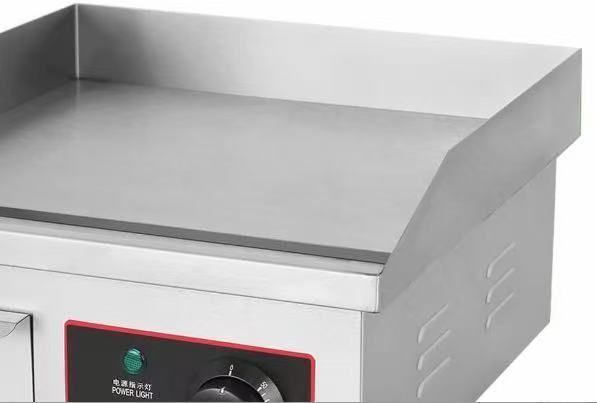 電気グリドル 業務用 グリドル 卓上用 プレス鉄板 温度制御50℃-300℃ ステンレス鋼 卓上鉄板焼 鉄板焼き器 BBQ デスクトップ電気グリドル110V