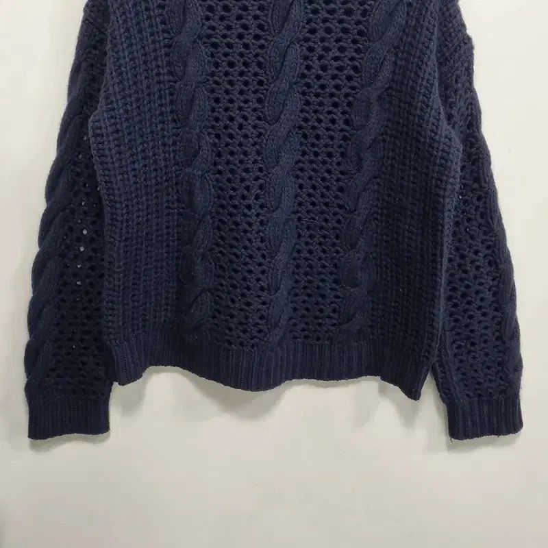  66-77 サンドロ ウール アンゴラ ケーブル編み メッシュ ニット 長袖 ニット セーター