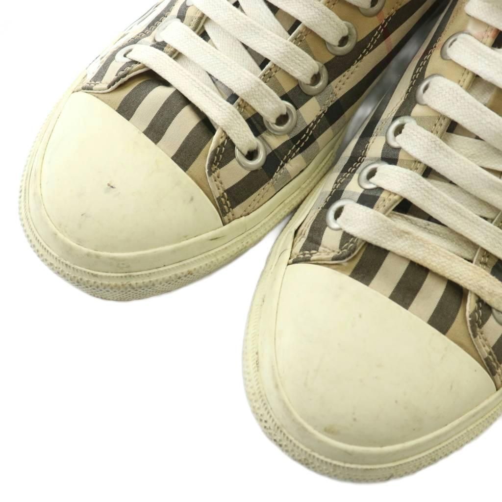 バーバリー BURBERRY スニーカー キャンバス ラバー ローカット ノバ