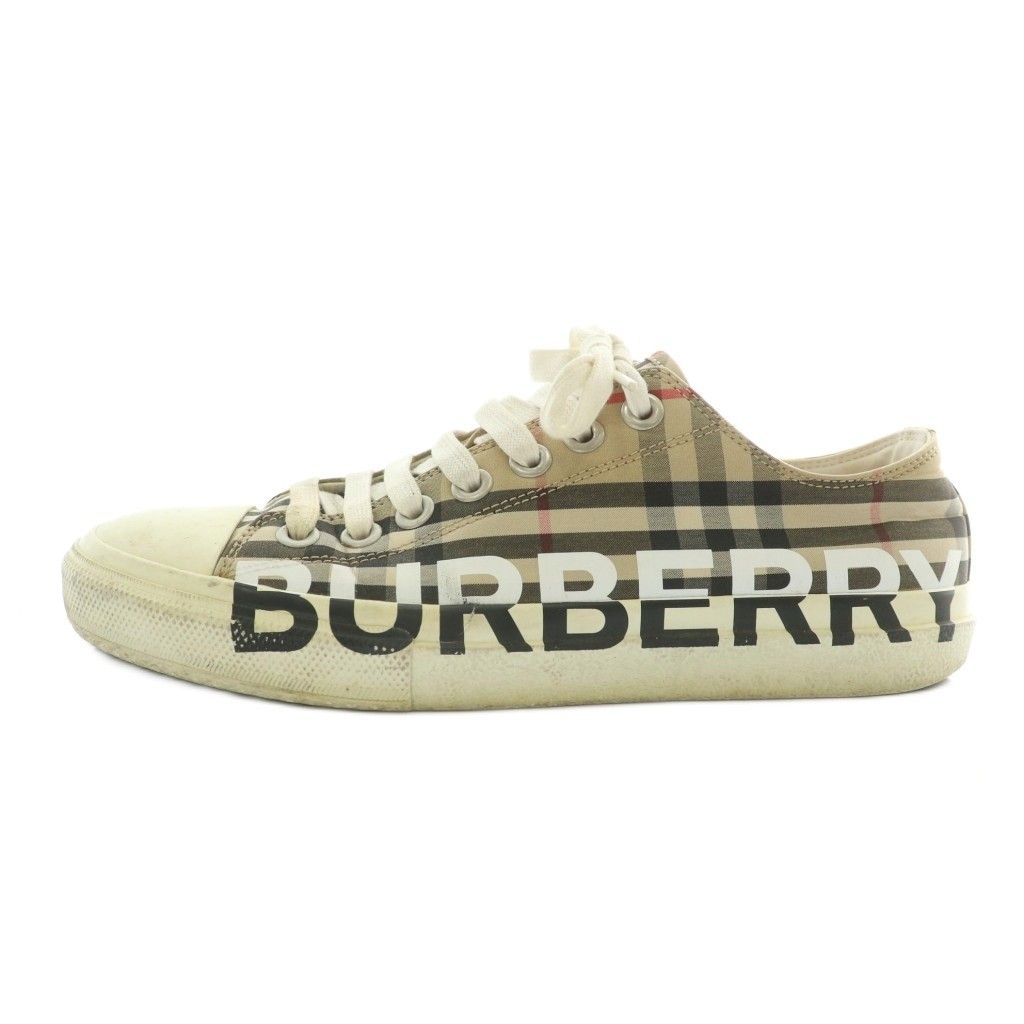 バーバリー BURBERRY スニーカー キャンバス ラバー ローカット ノバ