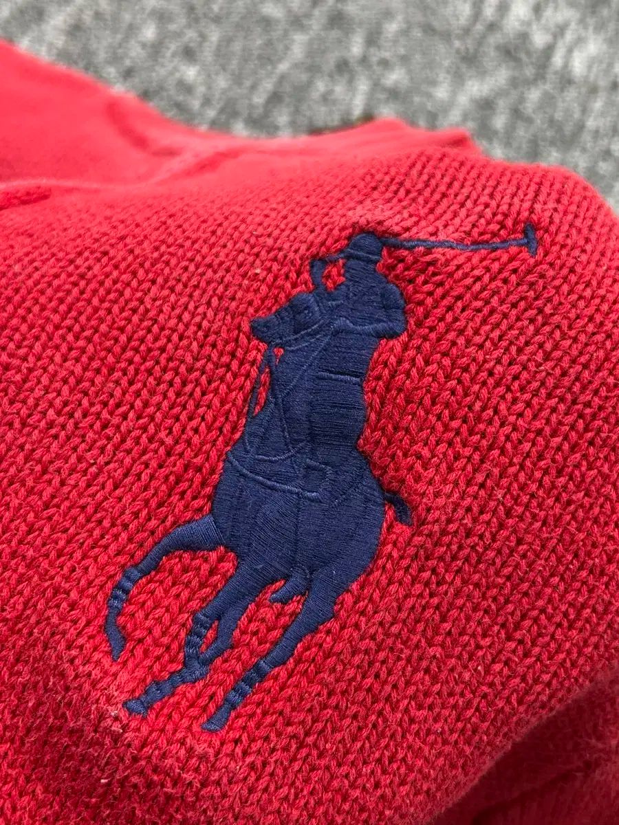  ポロラルフローレン ビックポニー レッド ハーフジップアップ ニット 長袖 ニット セーター
