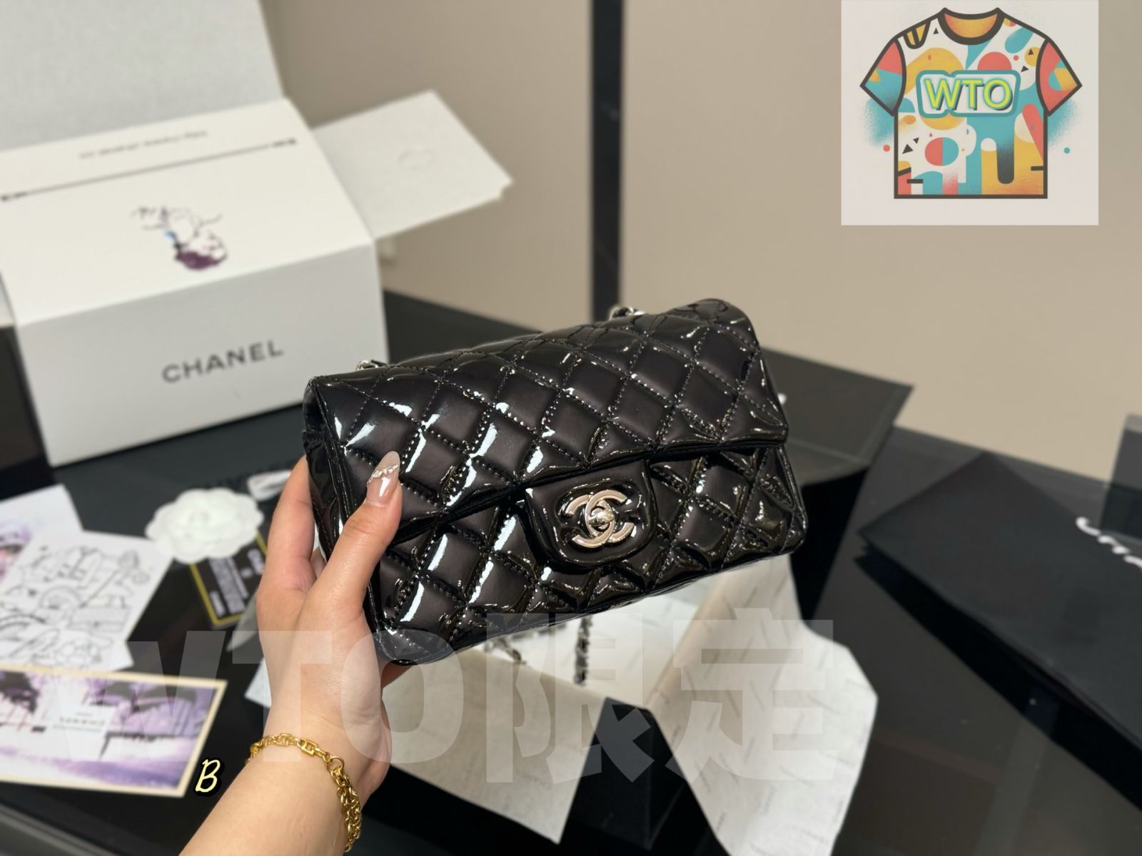 今日 Chanel シャネル ミニ CF ハンドル バッグ 20×12cm