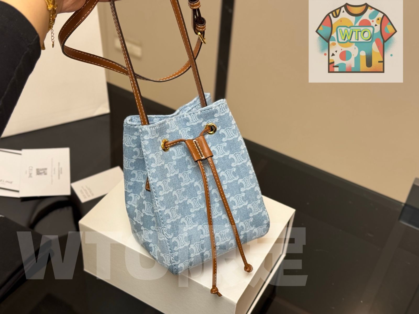 バケットバッグ デニム