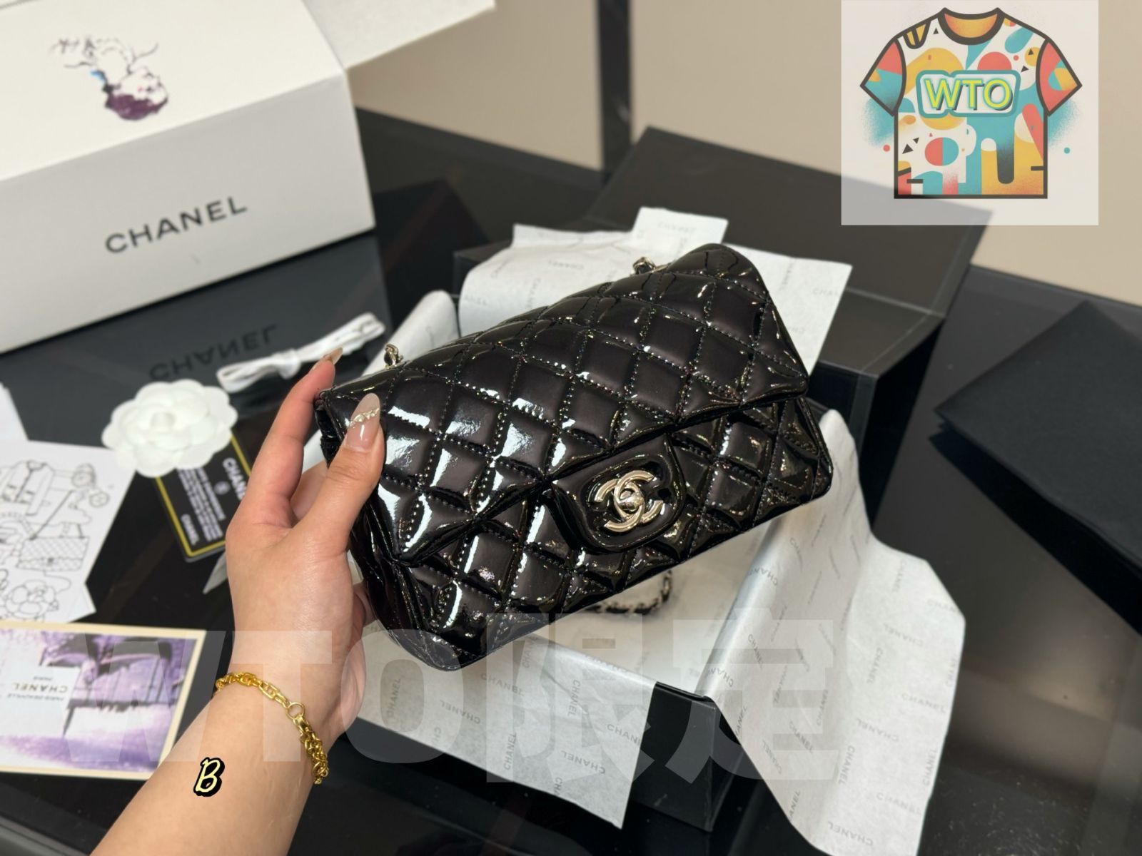今日 Chanel シャネル ミニ CF ハンドル バッグ 20×12cm