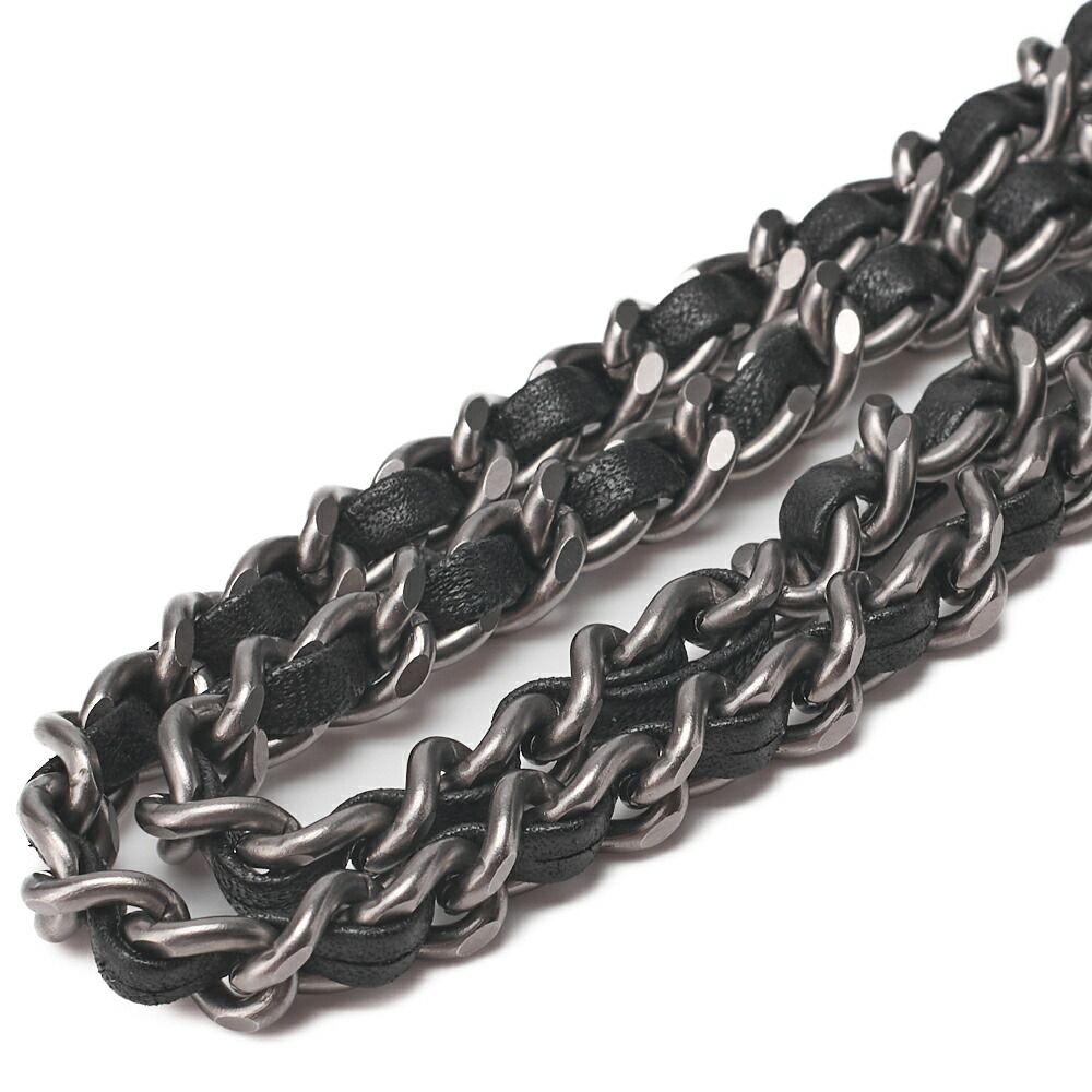  CHANEL シャネル チョコバー 2.55ロック チェーンショルダー デニム×ラムスキン 黒×ブルー シルバー金具 レディース バッグ メッセンジャーバッグ ショルダーバッグ