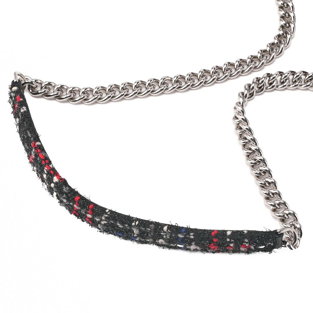  CHANEL シャネル ショルダーバッグ 2 way マトラッセ シングルフラップ ツイード×ナイロン 黒×マルチ シルバー金具 レディースバッグ ブランド メッセンジャーバッグ ショルダーバッグ