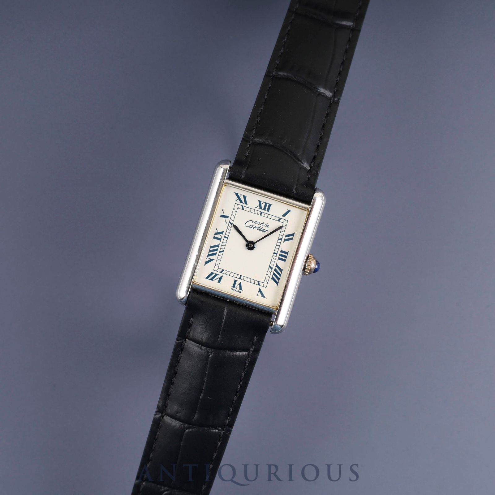 カルティエ マストタンク LM 690006 クォーツ Cal.90 SV 925 革 Dバックル SS ホワイトローマン文字盤 1982年頃～1995年頃 オーバーホール済み