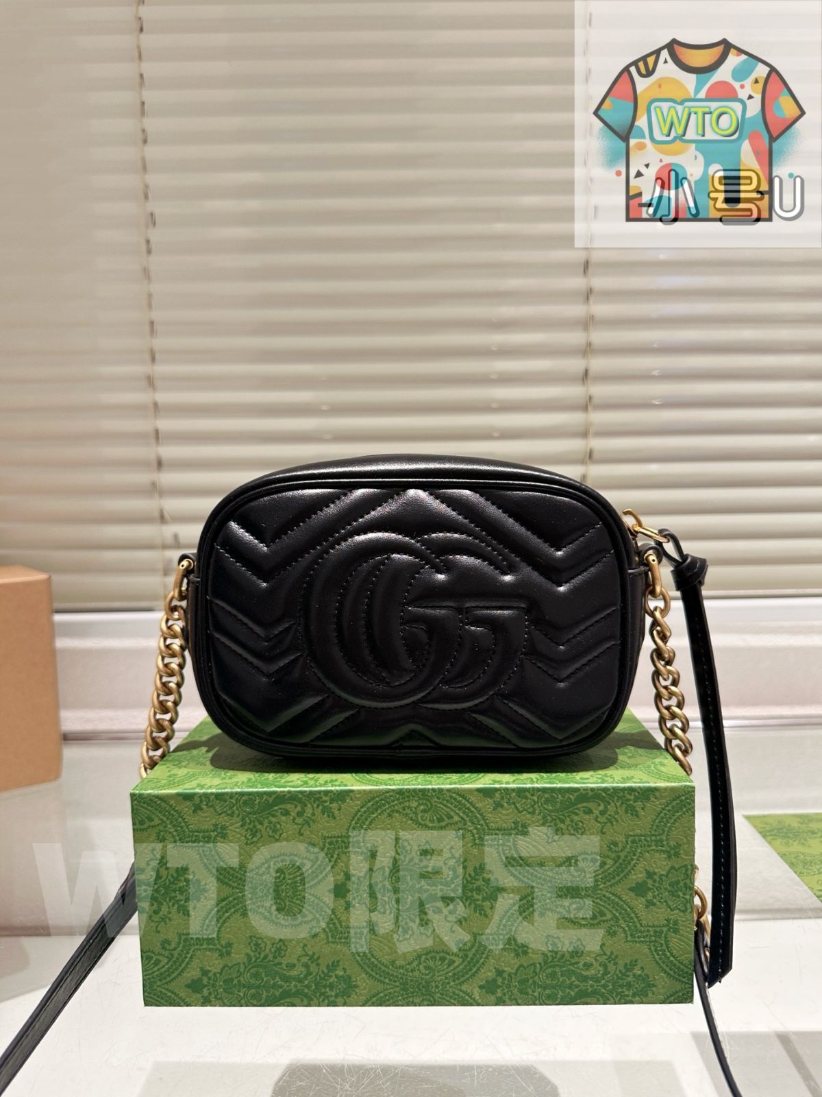 今日 Gucci Marmont カメラバッグ 19cm 牛皮