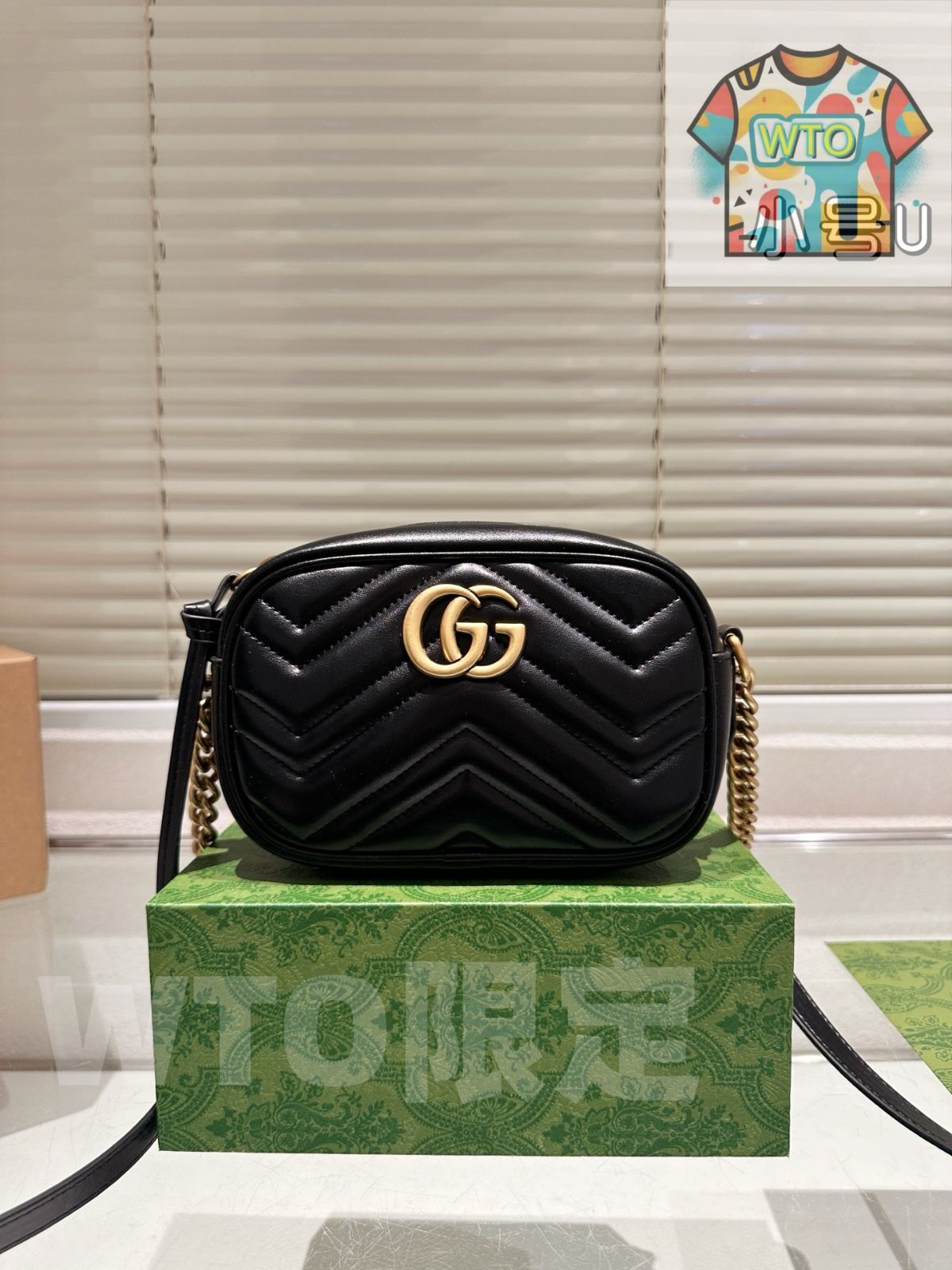 今日 Gucci Marmont カメラバッグ 19cm 牛皮