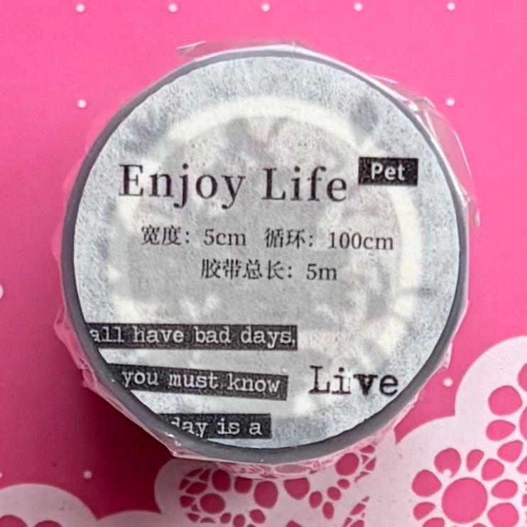PET 5cm×5m 诗意人生 海外マスキングテープ PET 5cm×5m 诗意人生 海外マスキングテープ