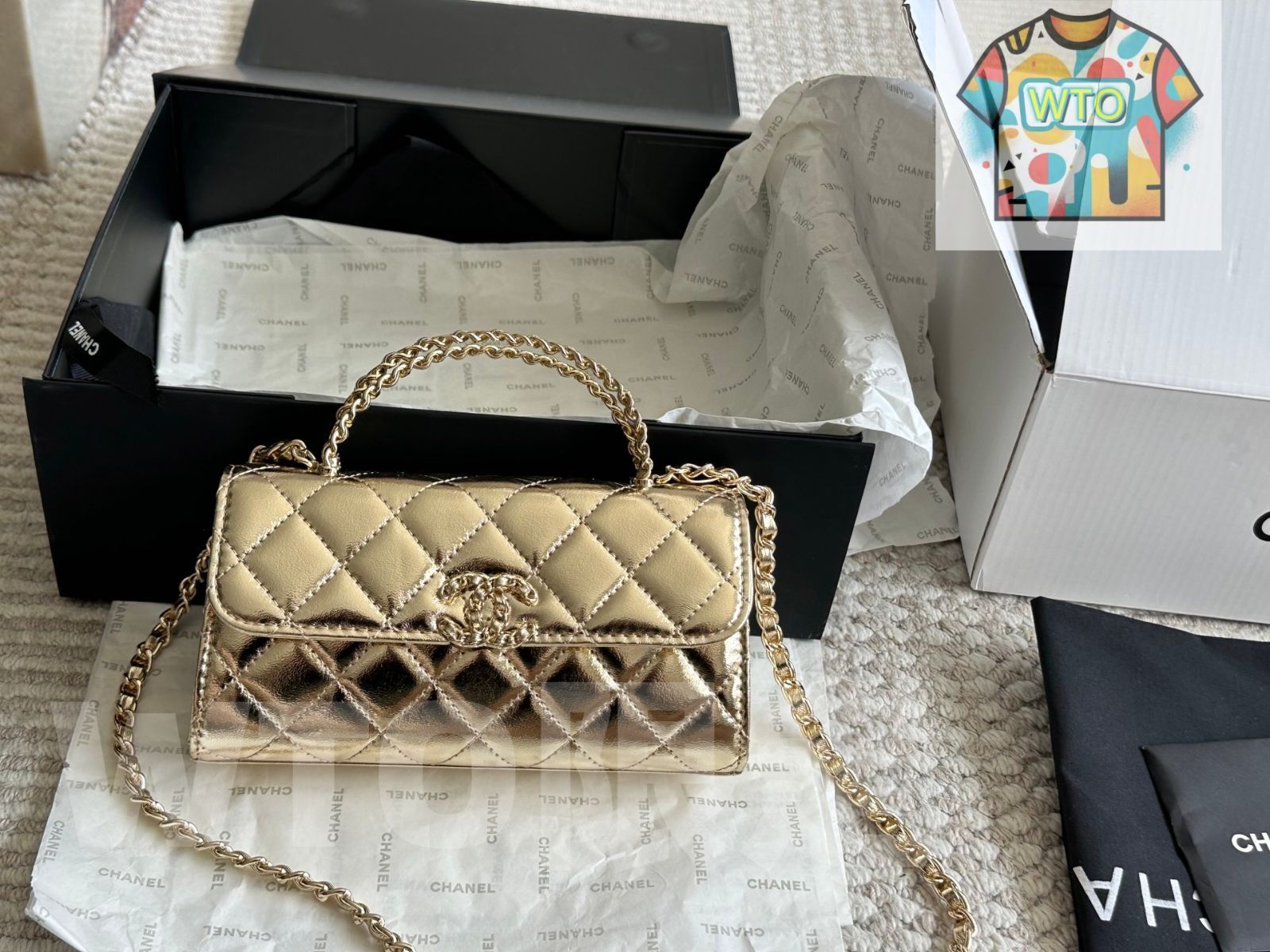 今日 Chanel 23Kelly シャネル 23 ケリー スマホバッグ キャビアレザー 19×10cm 15×12cm