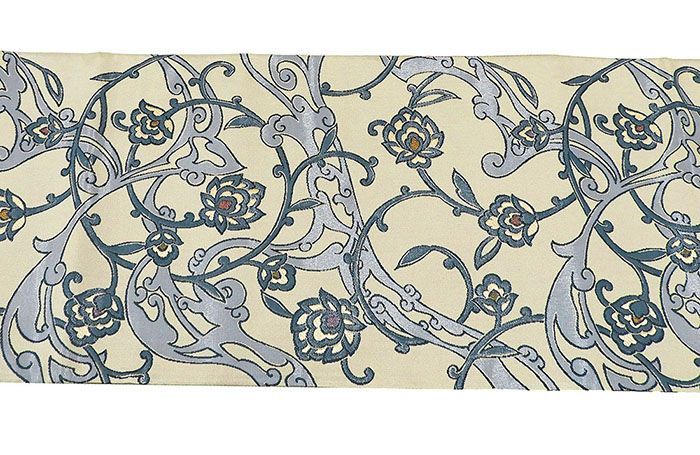 袋帯 新品 仕立て上がり 西陣 山田織物謹製 唐花 新品仕立済