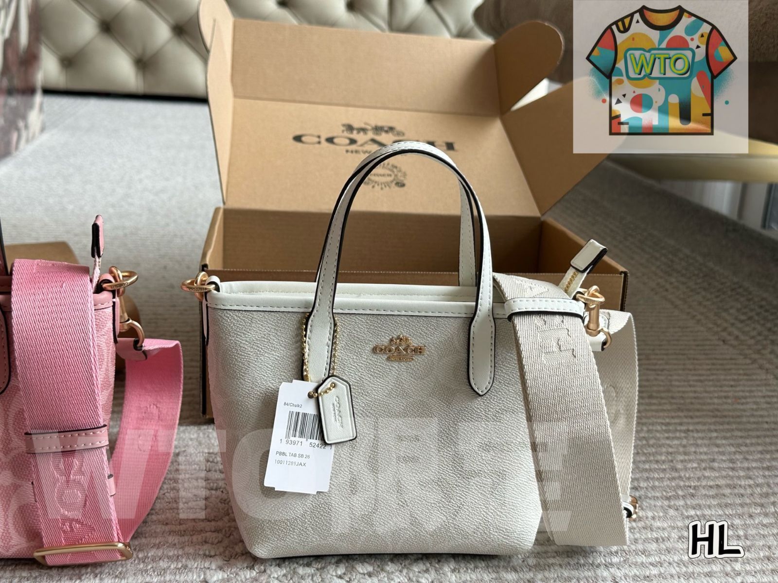 今日 COACH クーチ シティミニ トートバッグ 16×14cm