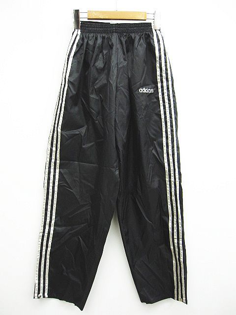 90s adidas アディダス ナイロントラックパンツ Lサイズ 黒 ブラック