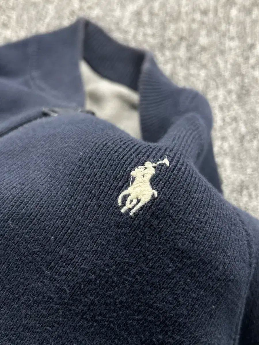  ポロラルフローレン ビックポニー ネイビー グレー リバーシブル ジップアップニット 長袖 ニット セーター