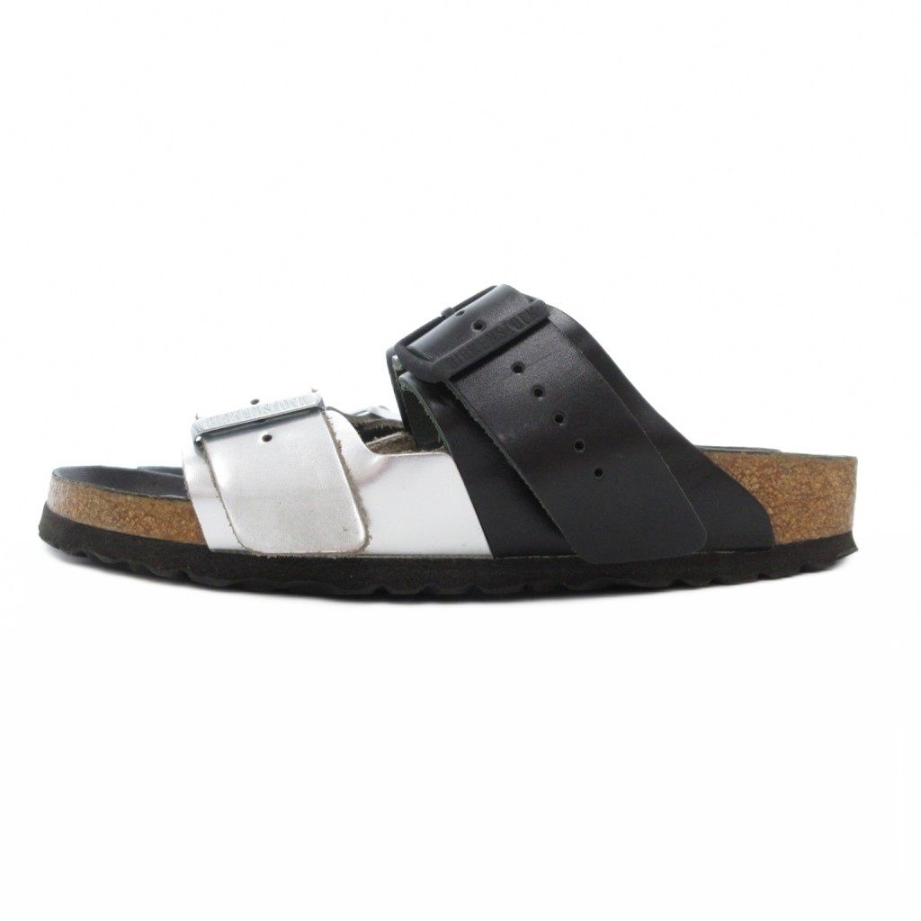 ビルケンシュトック リックオウエンス Rick Owens アリゾナ サンダル ストラップ 黒 ブラック シルバー 24 cm AE GY 30 AA