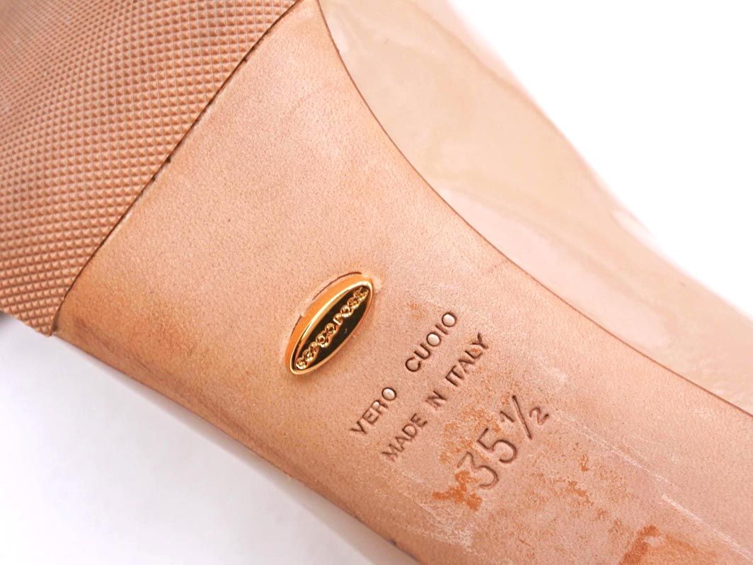  Sergio Rossi セルジオロッシ 本革 レザー ハイヒール パンプス size 35.5 22.5 cm ベージュ レディース ハイヒール パンプス パンプス