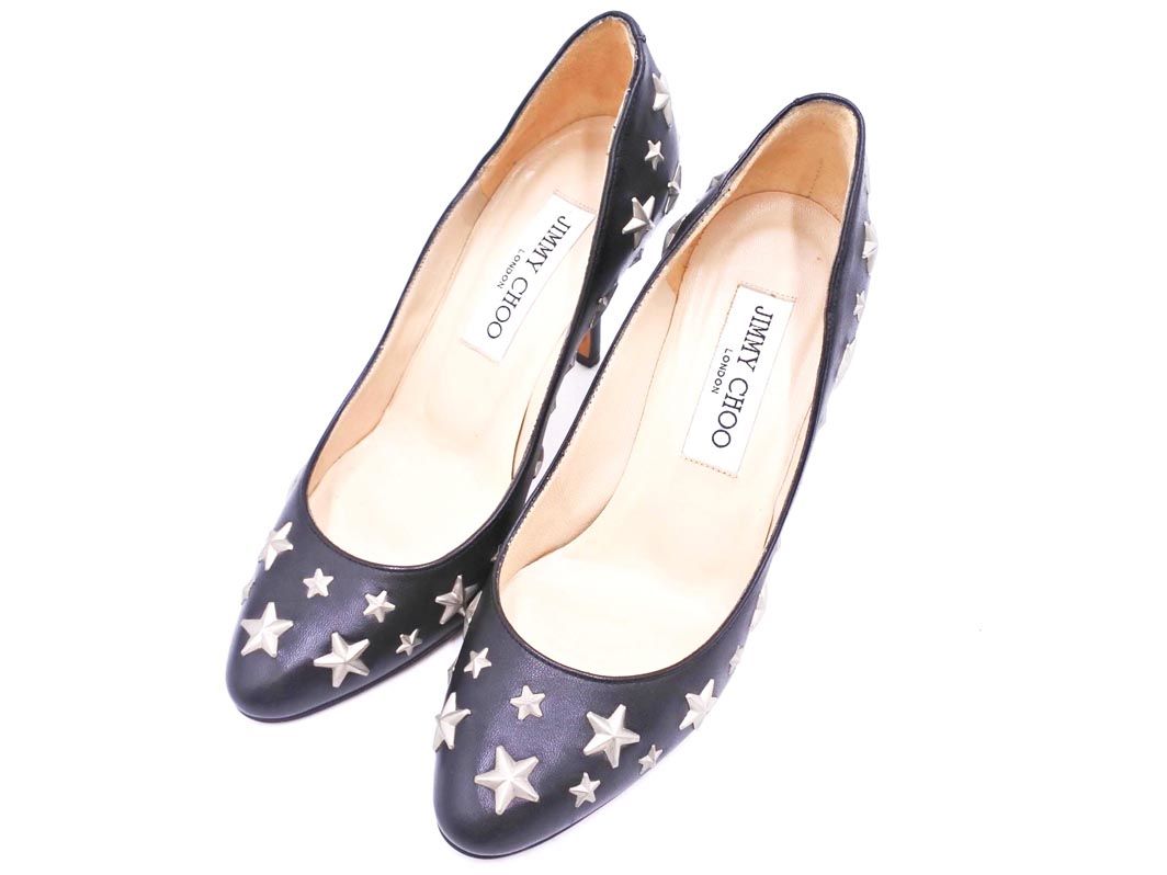 Jimmy Choo ジミーチュウ スタッズ ハイヒール パンプス size34/黒