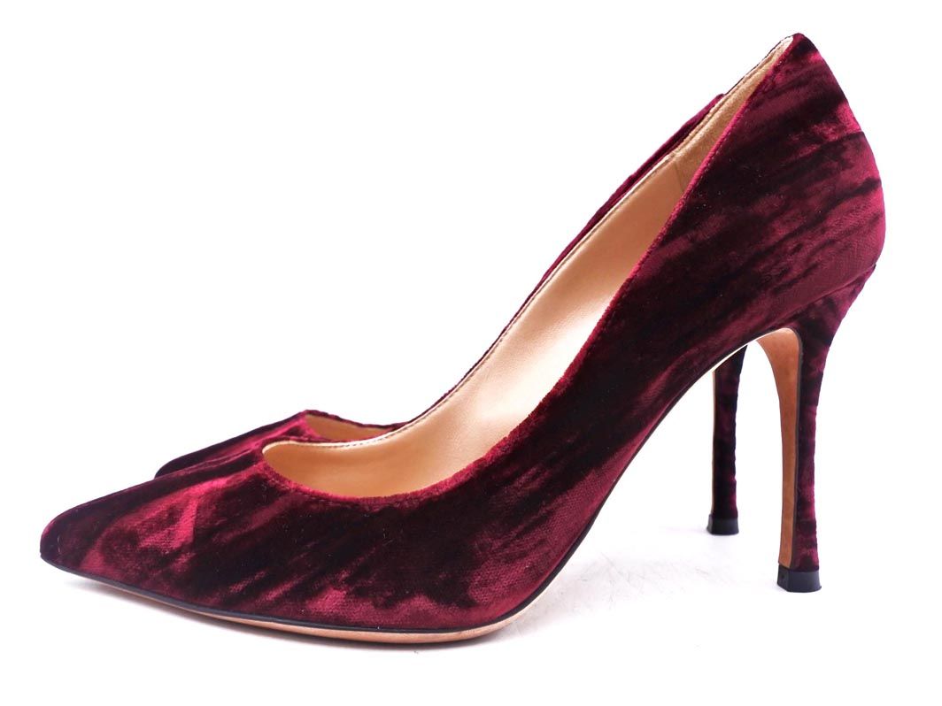 Sergio Rossi セルジオロッシ ベロア ハイヒール パンプス size 34 21.0 cm ボルドー レディース
