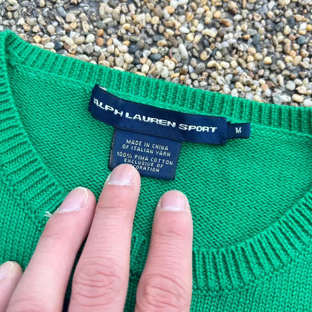  ポロラルフローレン シールドロゴ コットンニット 長袖 ニット セーター