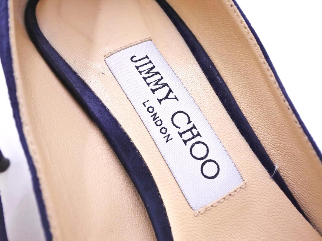  Jimmy Choo ジミーチュウ スウェード パンプス size 37 24.0.cm 濃紺 レディース ハイヒール パンプス パンプス