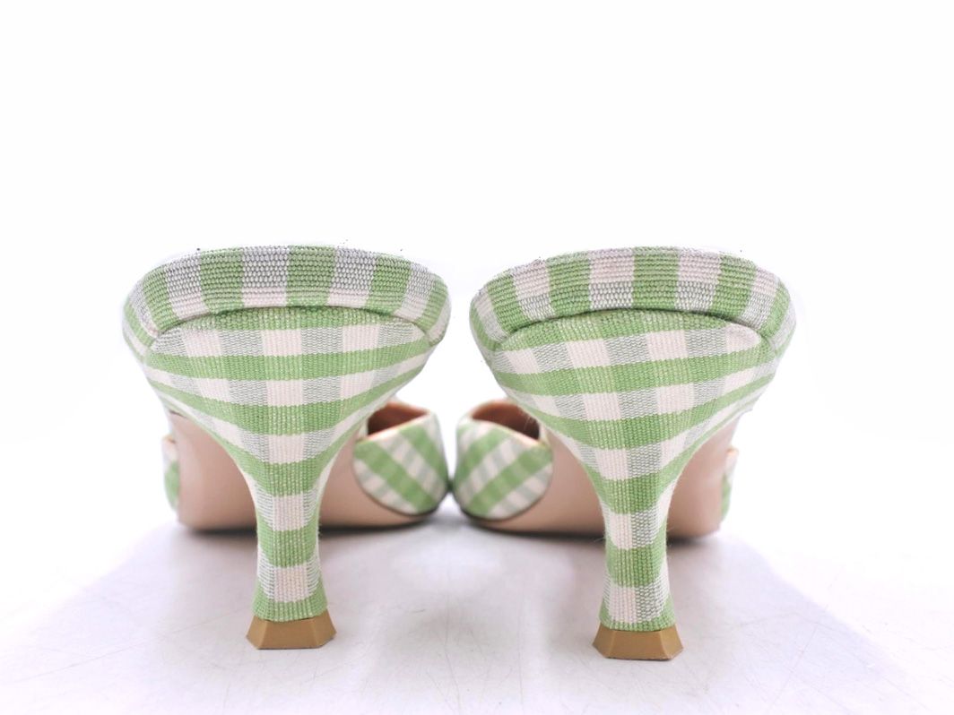 PIPPI CHIC ピッピシック ビジュー ギンガムチェック ミュール