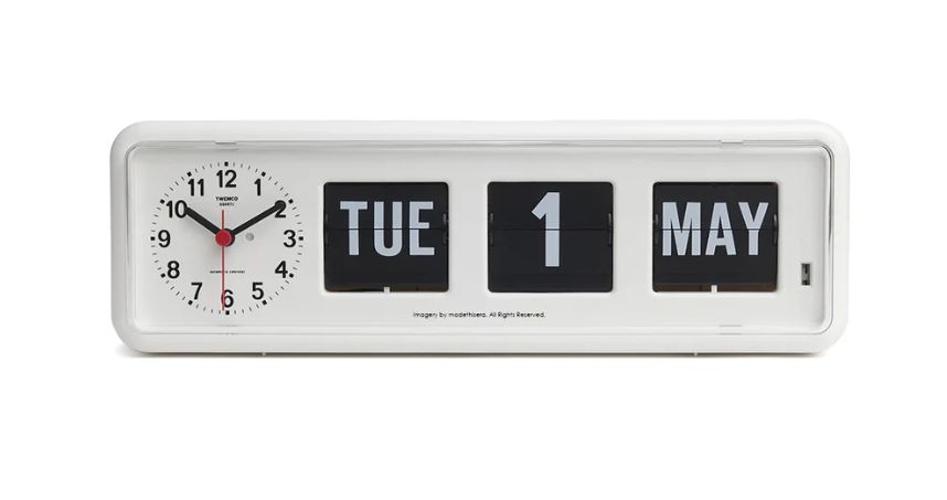 TWEMCO (トゥエンコ) BQ-38 ホワイト 置き掛け兼用時計 ドイツの動き