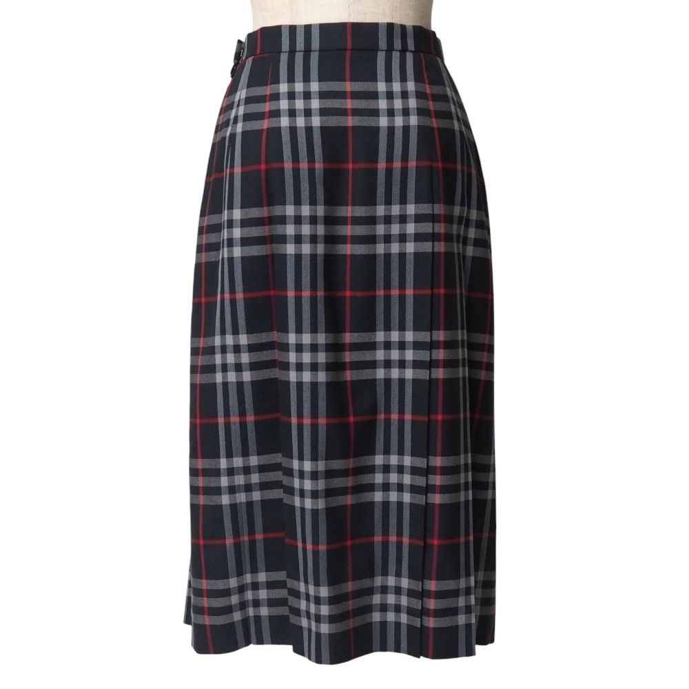 Burberrys バーバリーズ ヴィンテージ スカート サイズ7 チェック プリーツ フ ミモレ ひざ丈 ブランド古着 20251114 RA6469