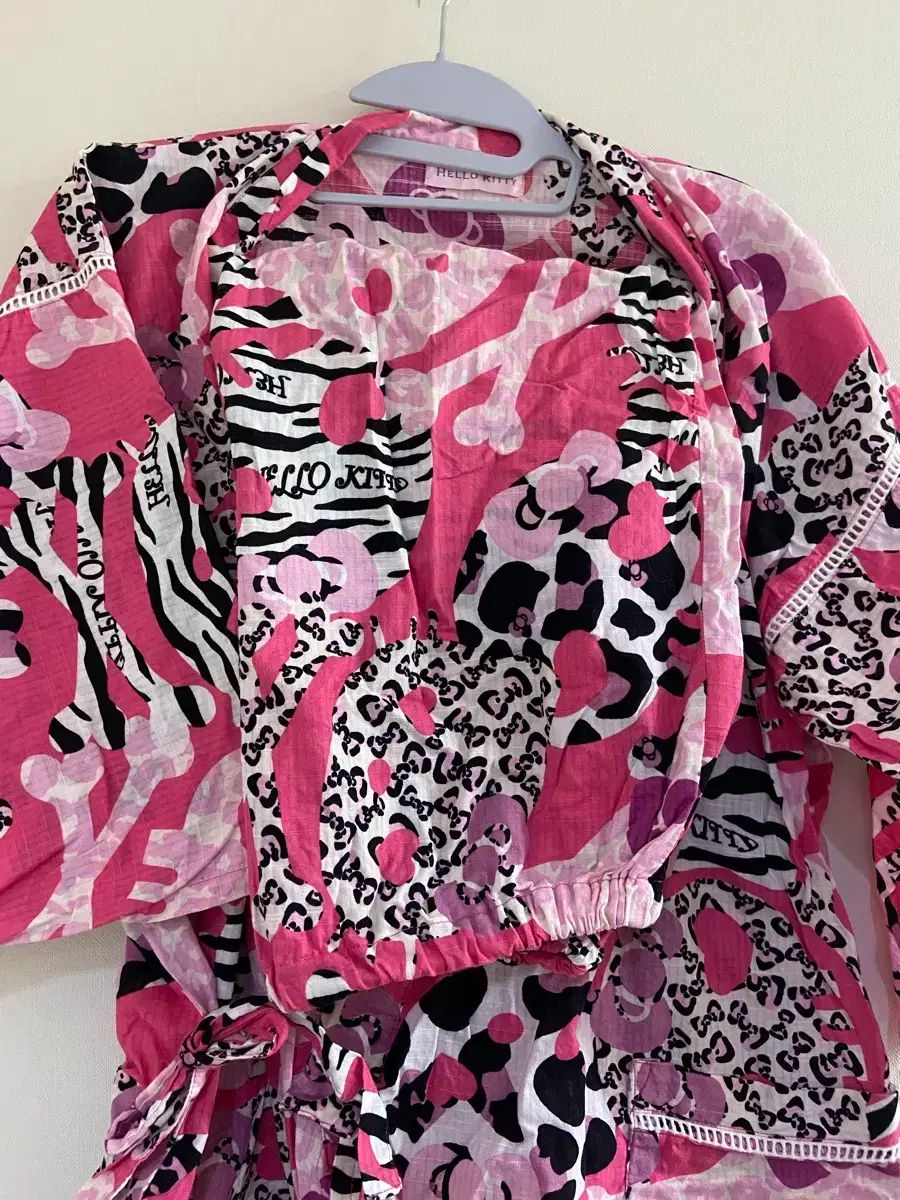 ハローキティ レオパード 浴衣 セットアップ ピンク 浴衣 ギャル 浴衣