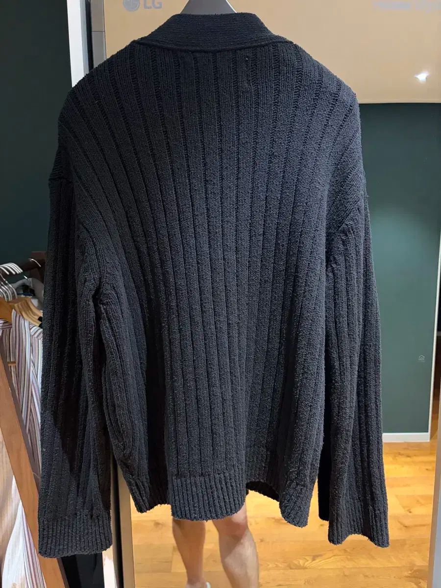 Satur 新 ブラック ブークレ ニット XL