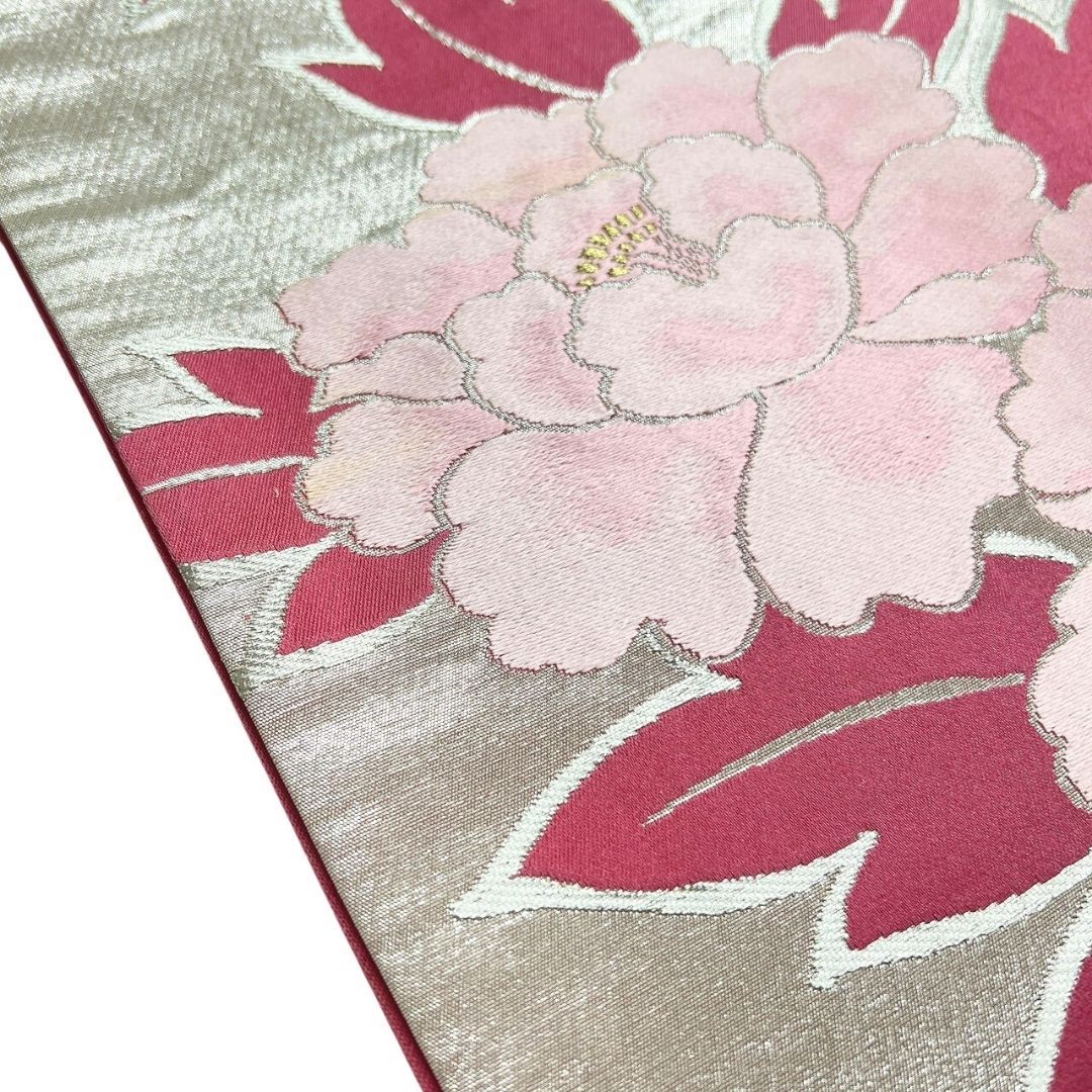 袋帯 振袖帯 牡丹 花模様 銀糸 金糸 着物 113b p ms - メルカリ 袋帯 振袖帯 牡丹 花模様 銀糸 金糸 着物 113b p ms - メルカリ