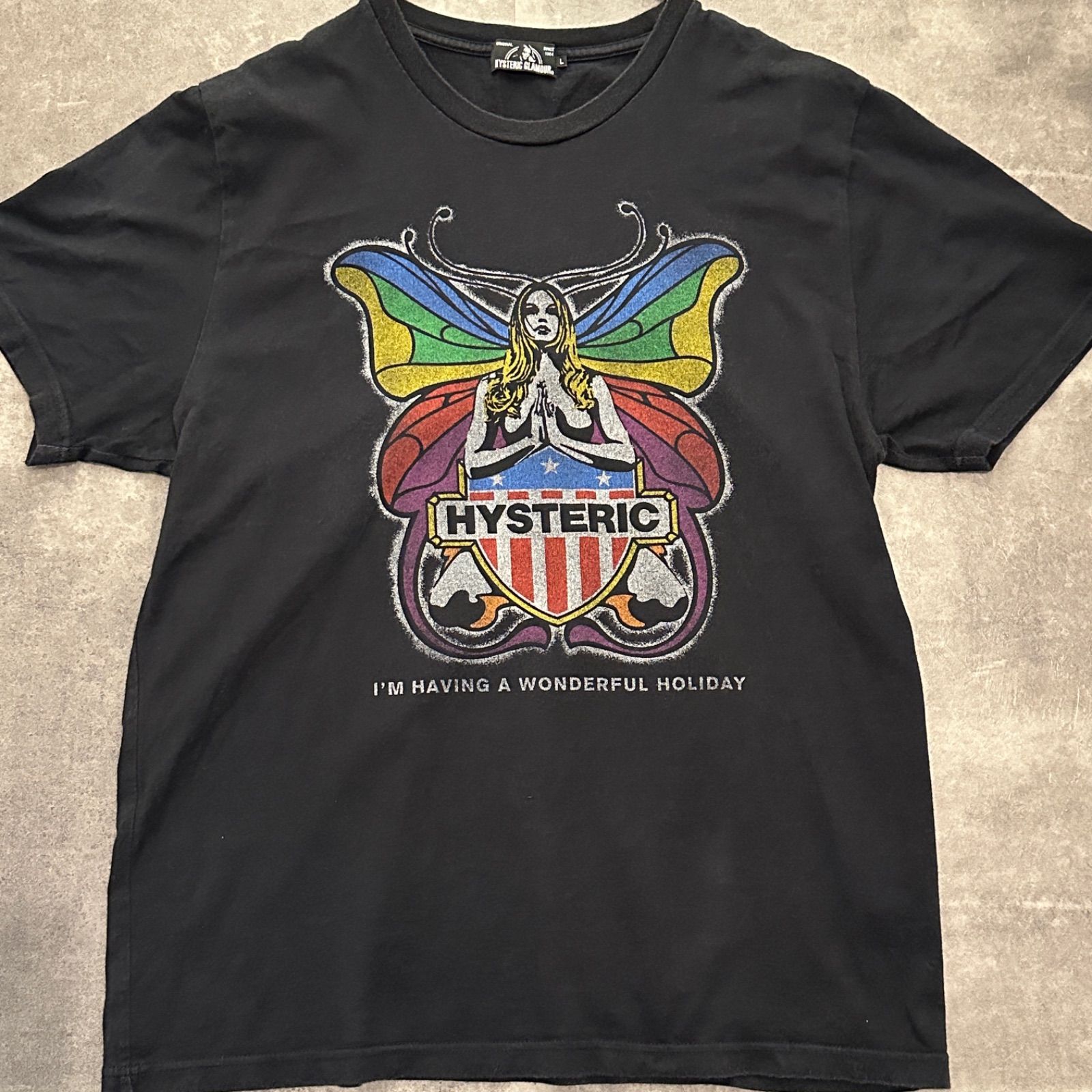 ヒステリックグラマー　バタフライTシャツ　レア　希少 HYSTERIC GLAMOUR（ヒステリックグラマー）の「BUTTERFLY オーバー