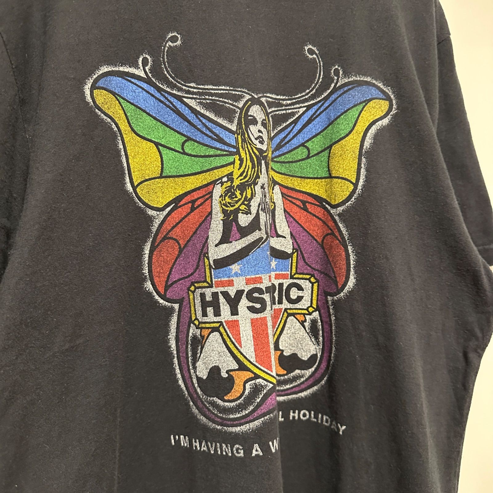 ヒステリックグラマー　バタフライTシャツ　レア　希少 ヒステリックグラマー HYSTERIC GLAMOUR Tシャツ 半袖 ロゴ ガール