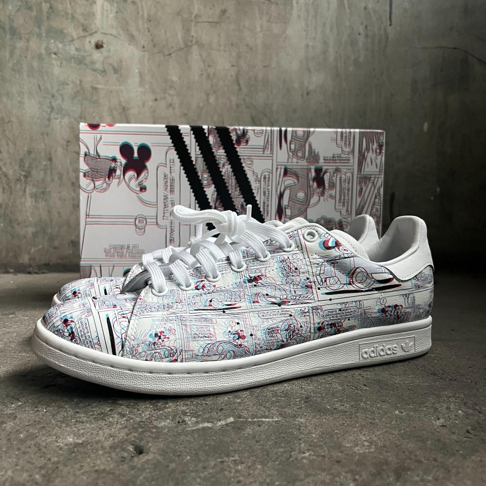 adidas × Mickey Mouse STAN SMITH 3D Cloude White 28.5cm アディダス 